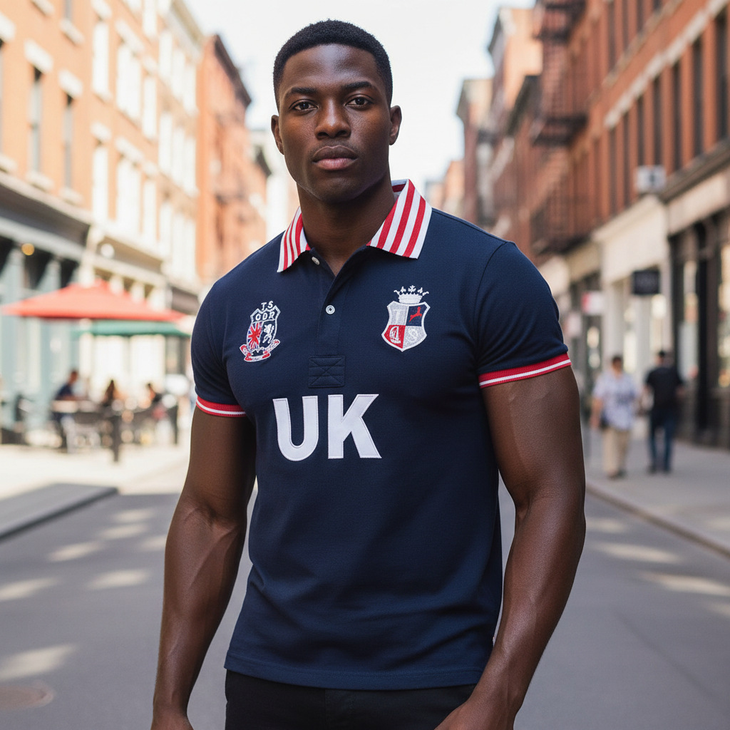 Embroidery Uk - Men's polo shirt UK British Royal
