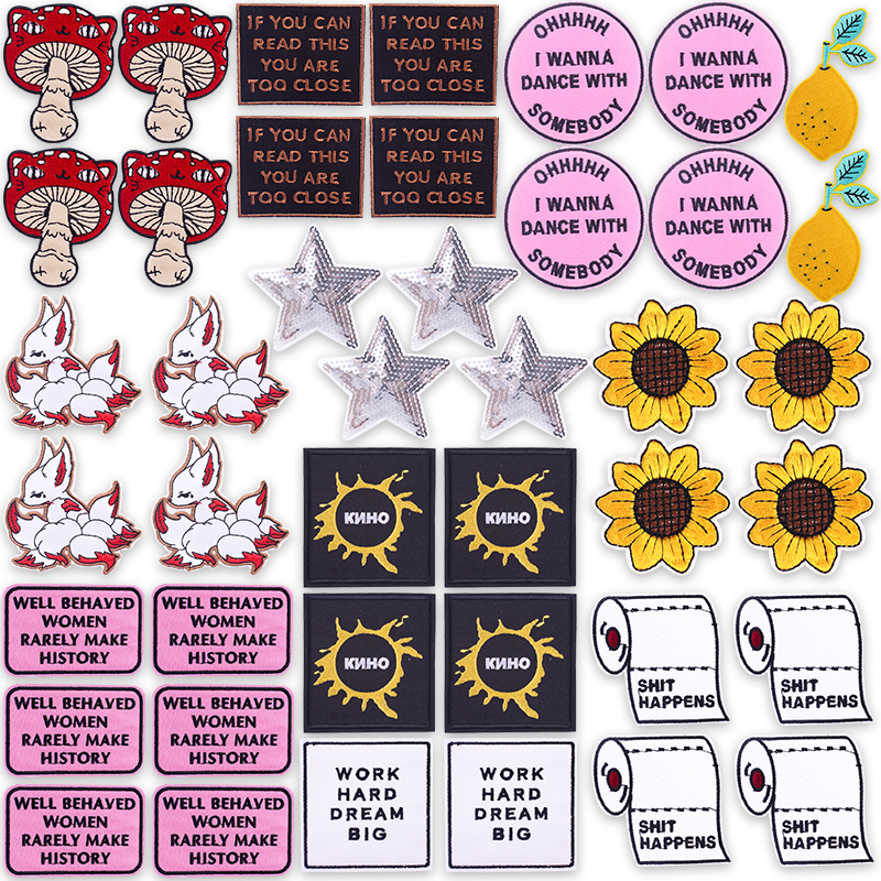Embroidery Quote - 10PCS/Lot Positive Vibes Hip Hop Iron