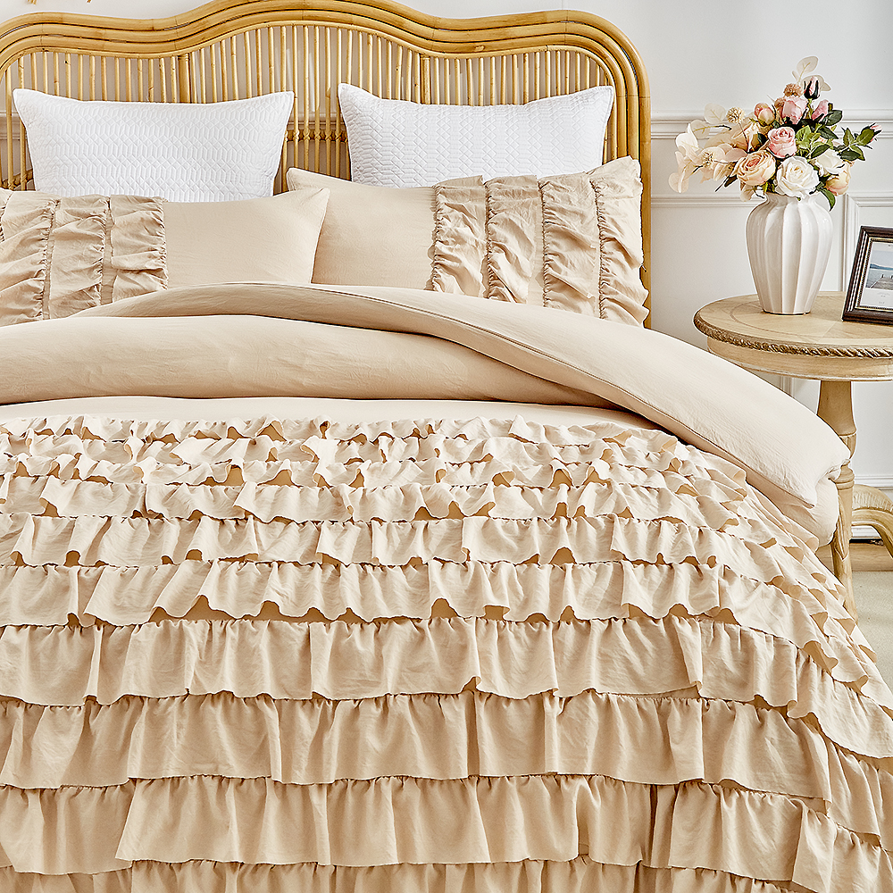 Embroidery Quilt Cover - Duvet Cover Bedding Set Twin Double