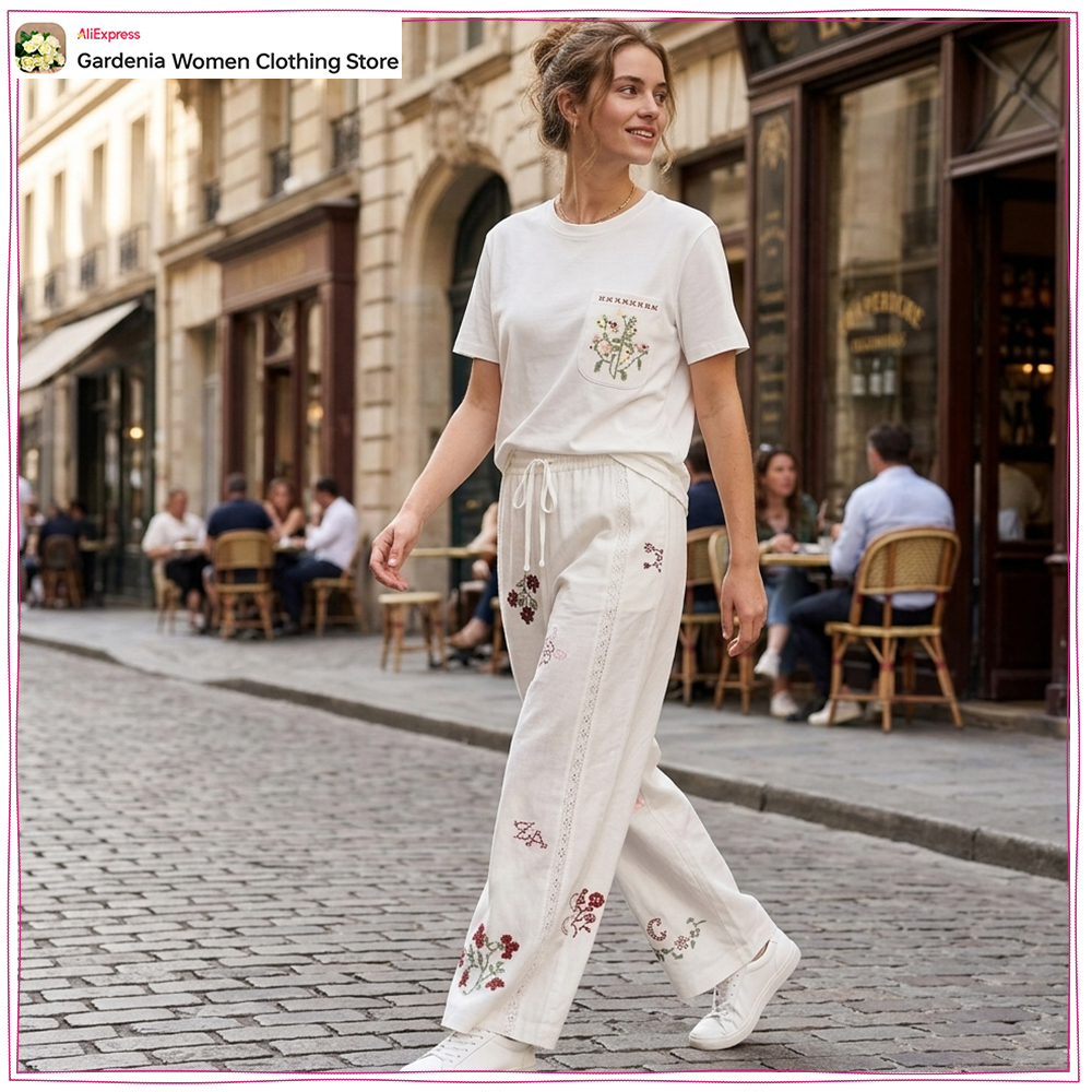 Embroidery Uniform - Stylish Embroidered Pant Sets for Women