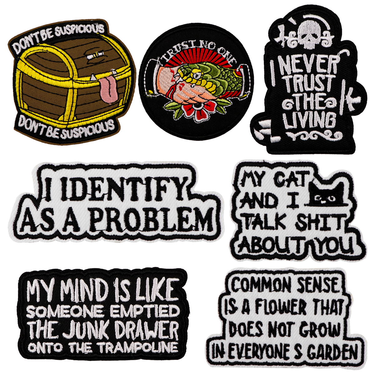 Embroidery Quote - Treasure Box Skeleton Quotes Embroideried Clothes