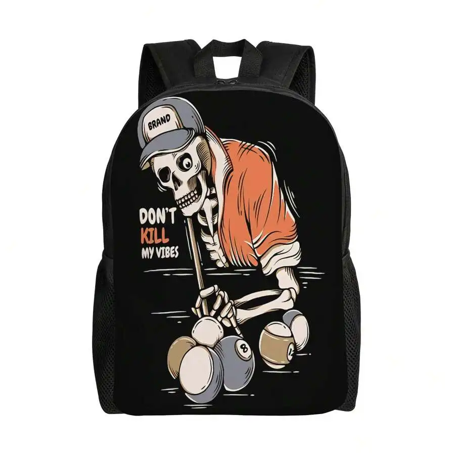 Embroidery Design Free - Stylish Casual Backpack With Skull Billiards