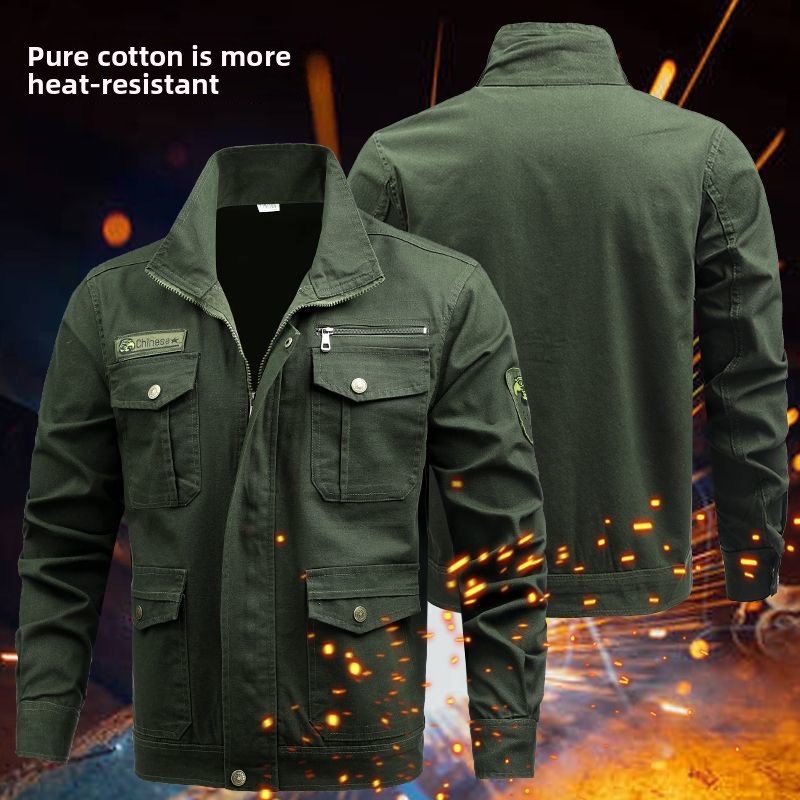 Embroidery Workshop - Work Clothes Set Men's Wear-resistant Dirt-resistant