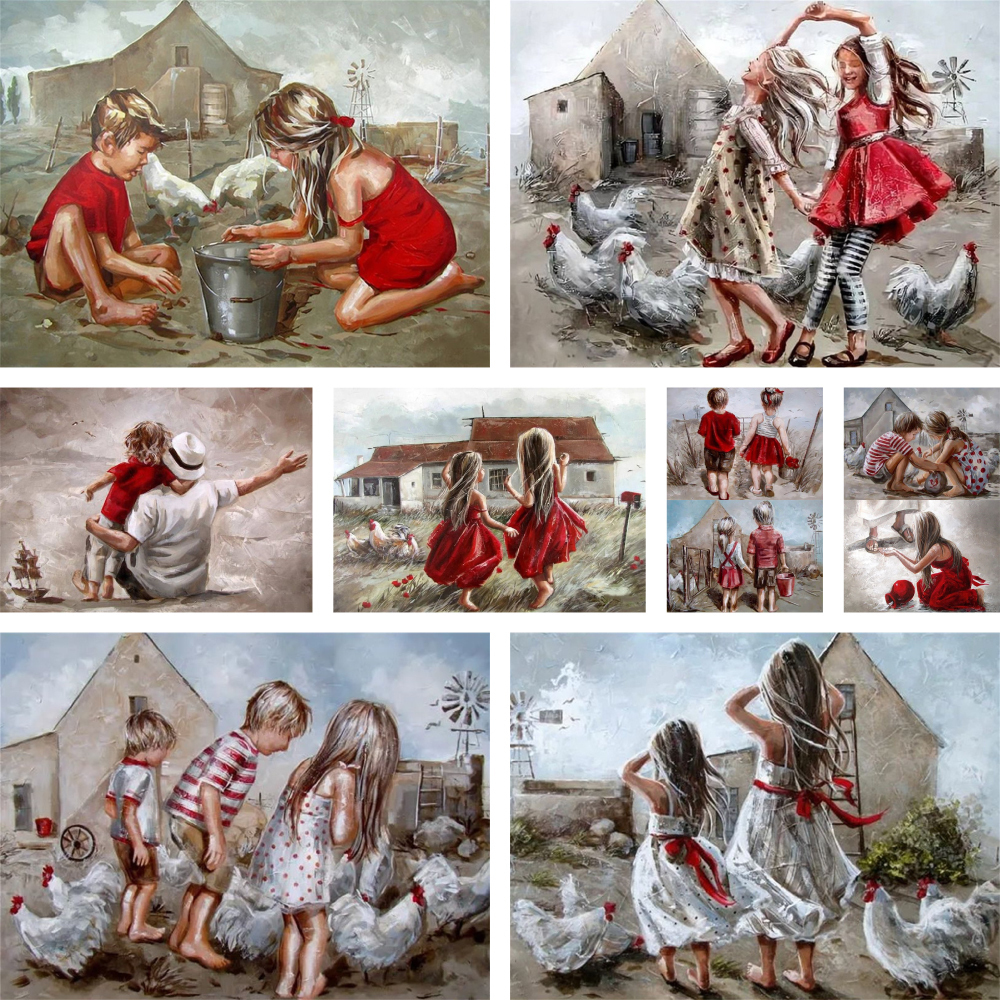 Dmc Floss Set - Cartoon Kids Printed Canvas 11CT Cross