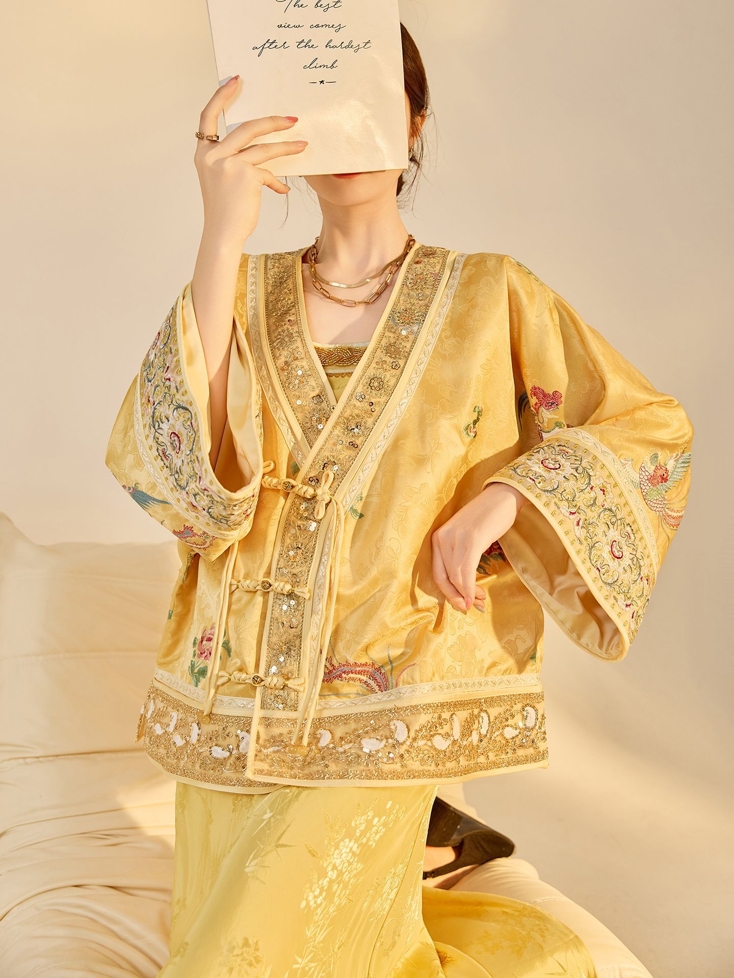 Embroidery Jacket - Autumn New Fashion V-neck High-end Jacket