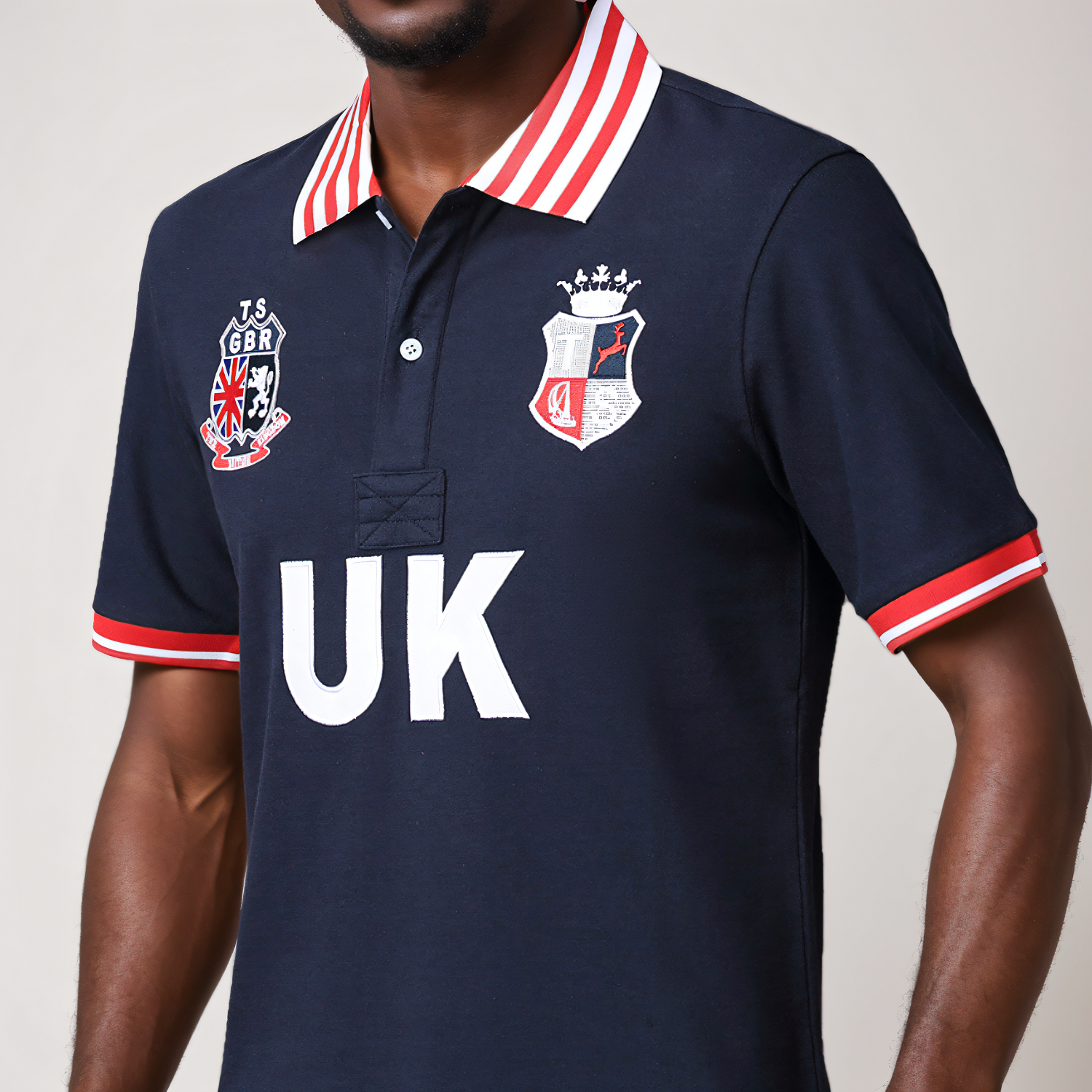 Men's polo shirt UK British Ro - Embroidery Uk ulasan dan harga