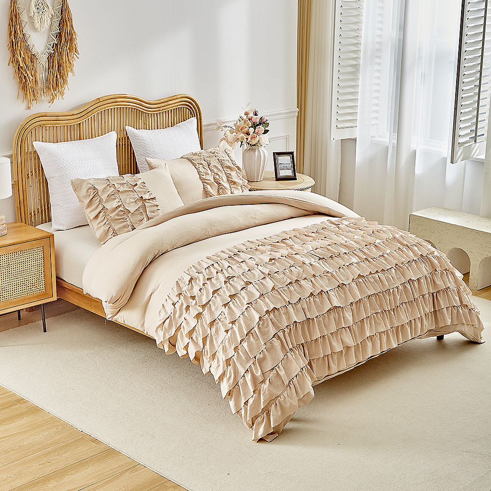 Duvet Cover Bedding Set Twin D - Embroidery Quilt Cover ulasan dan harga