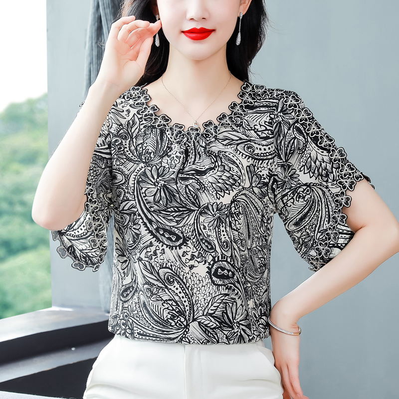 M-4XL Flying Sleeve Embroidere - Embroidery Uniform ulasan dan harga