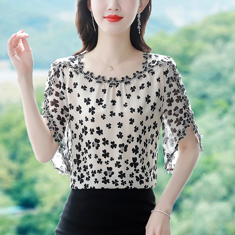 M-4XL Flying Sleeve Embroidere - Embroidery Uniform ulasan dan harga