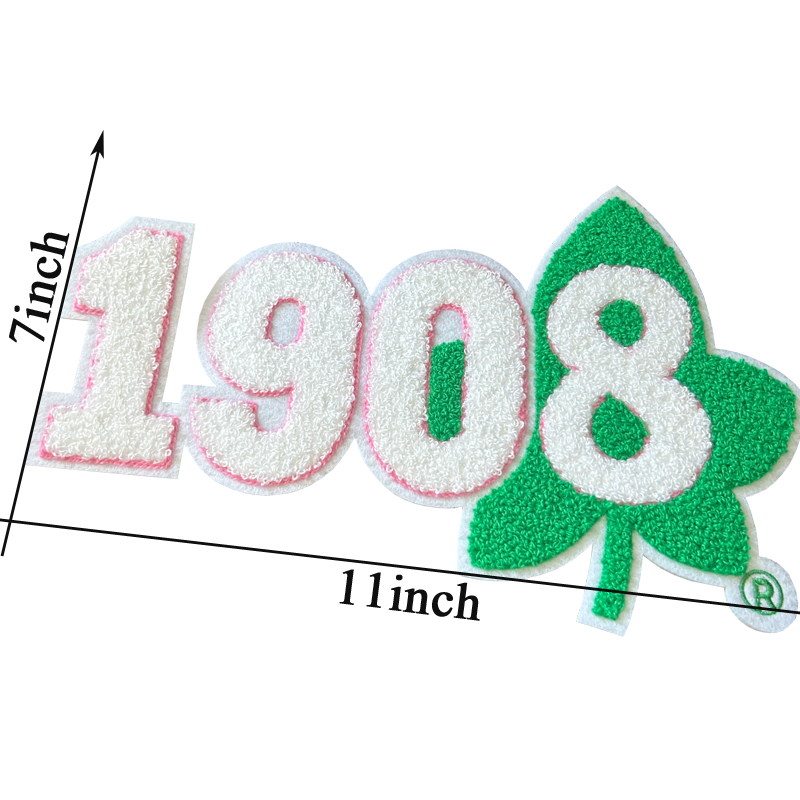 Pink and Green 1908 Chenille N - Embroidery Alpha ulasan dan harga