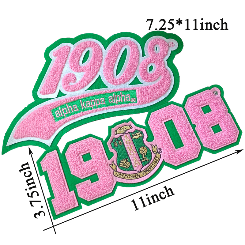 Pink and Green 1908 Chenille N - Embroidery Alpha ulasan dan harga