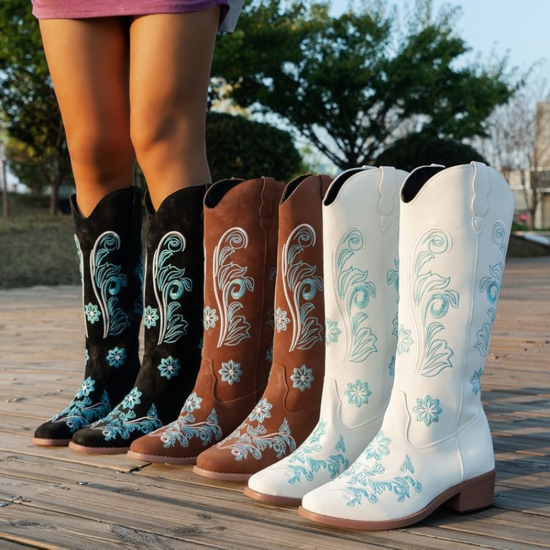 Retro Women Boot Fashion Women - Embroidery Design Free ulasan dan harga