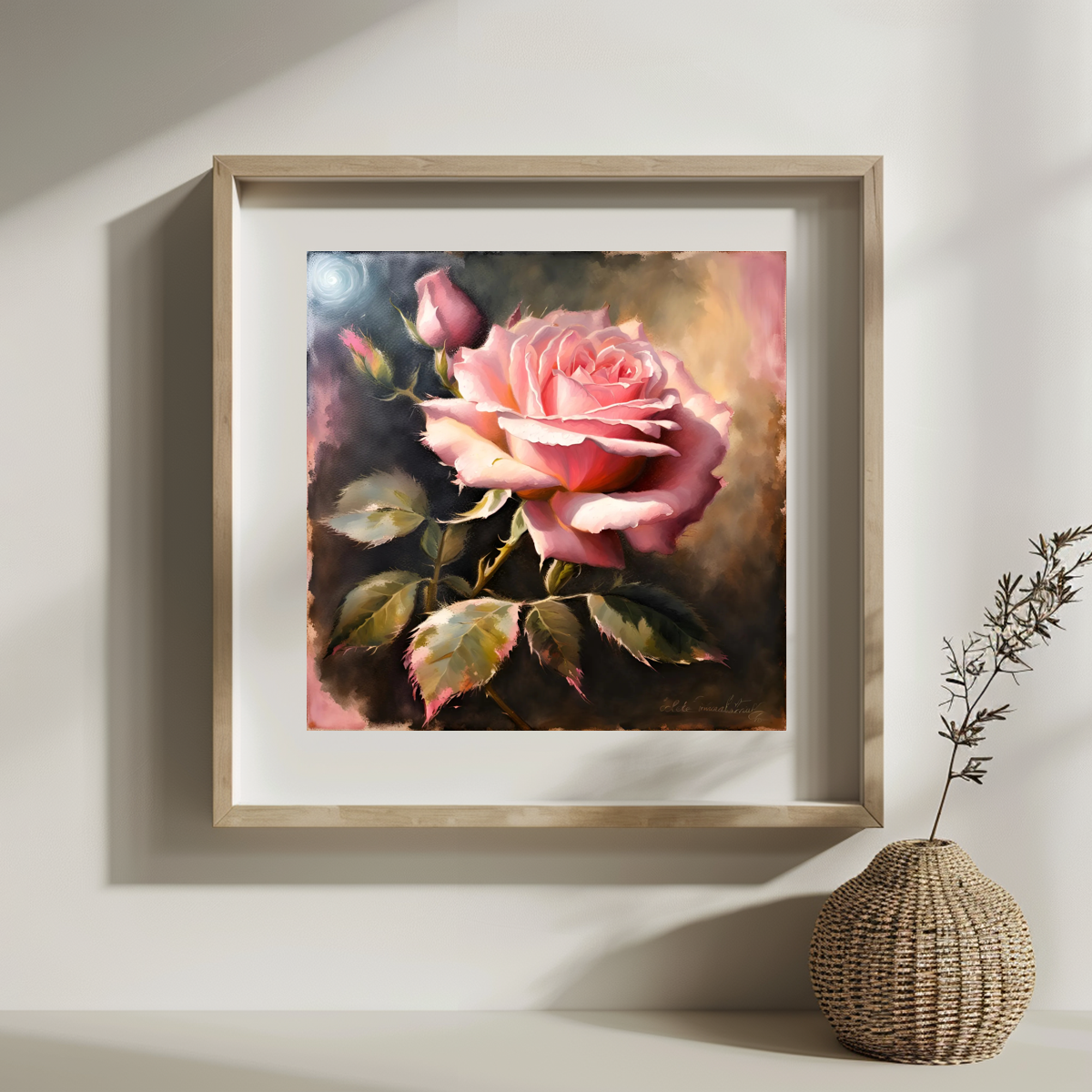 pink rose 30X30CM/11.8inch cro - Embroidery Rose Stitch ulasan dan harga