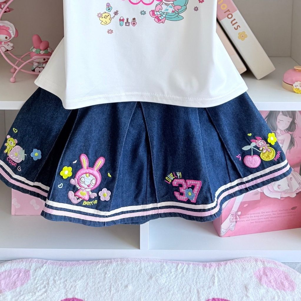Japanese Sweet Skirt Sets Summ - Embroidery Uniform ulasan dan harga