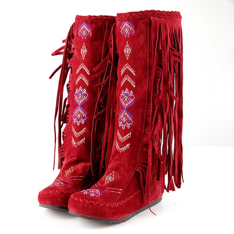 Tassel Boots Handmade Embroide - Embroidery Design Free ulasan dan harga