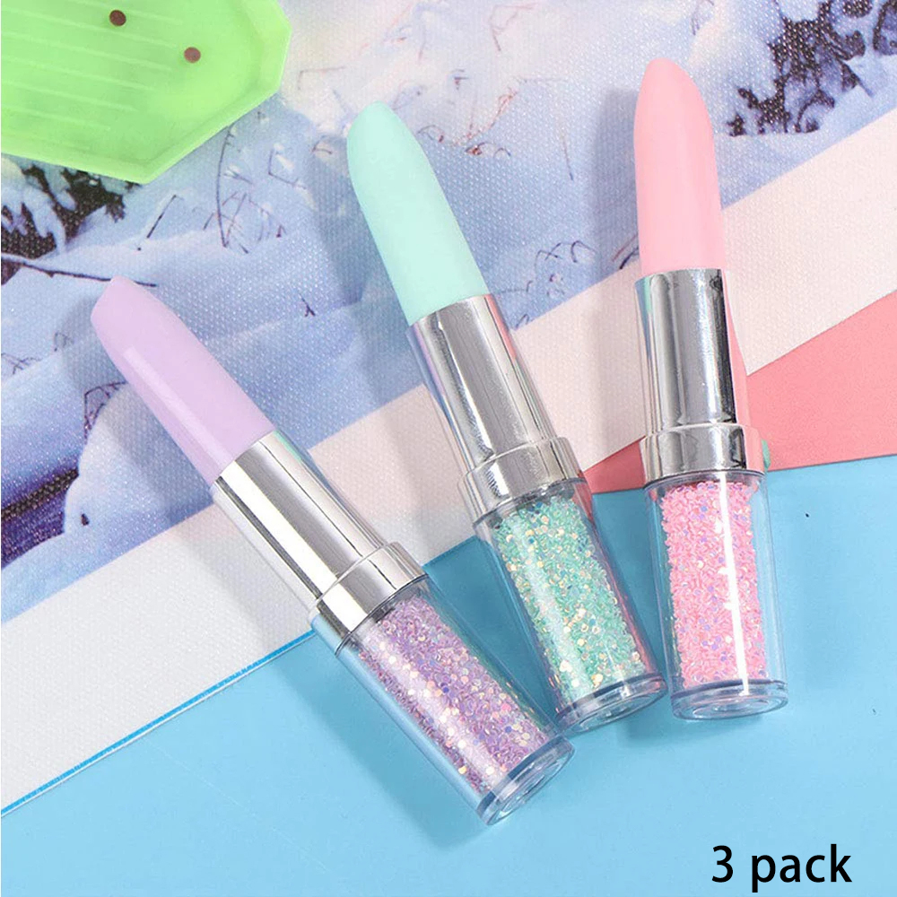 Lipstick Shape Diamond Paintin - Embroidery Tools ulasan dan harga