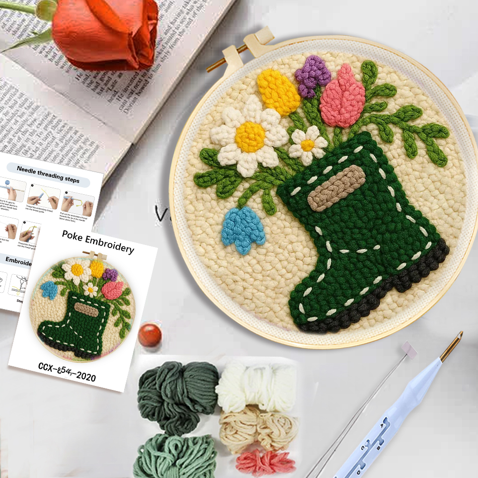 DIY Punch Needle Kits Mushroom - Embroidery Converter ulasan dan harga