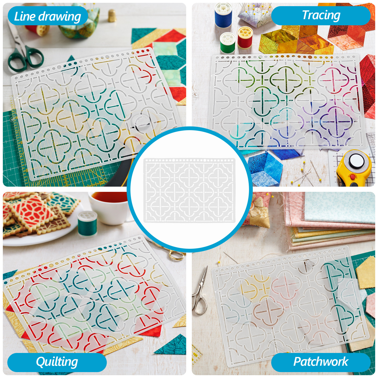 Patchwork Quilting Template PP - Embroidery Tools ulasan dan harga