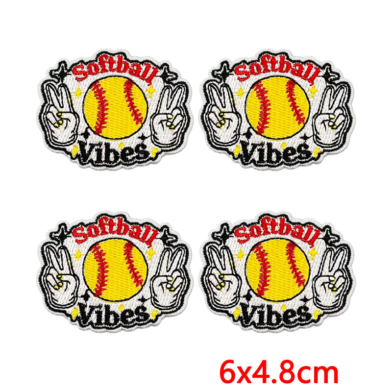 10PCS Softball Themed Iron On  - Embroidery Quote ulasan dan harga