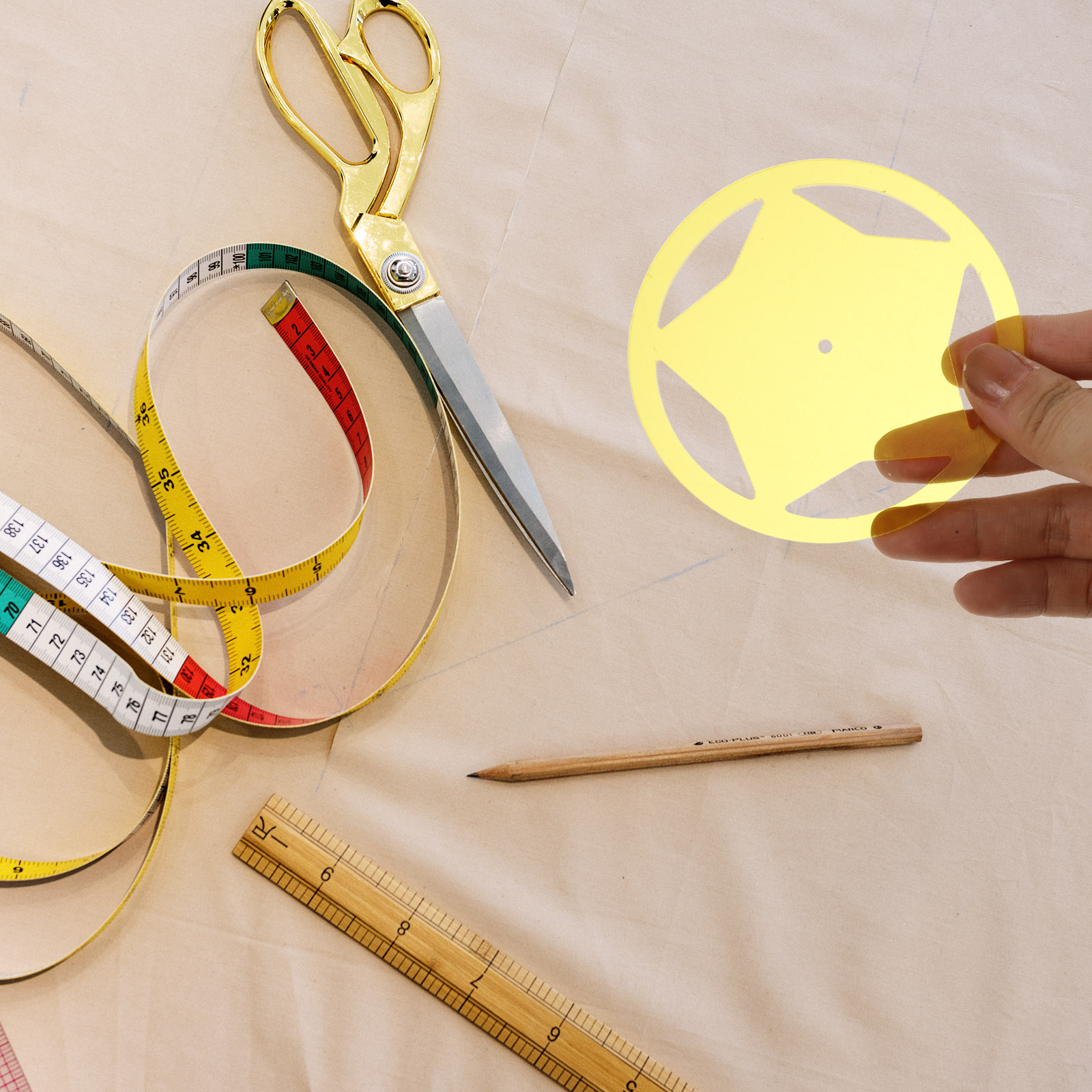 5Pcs Quilting Template Transpa - Embroidery Tools ulasan dan harga