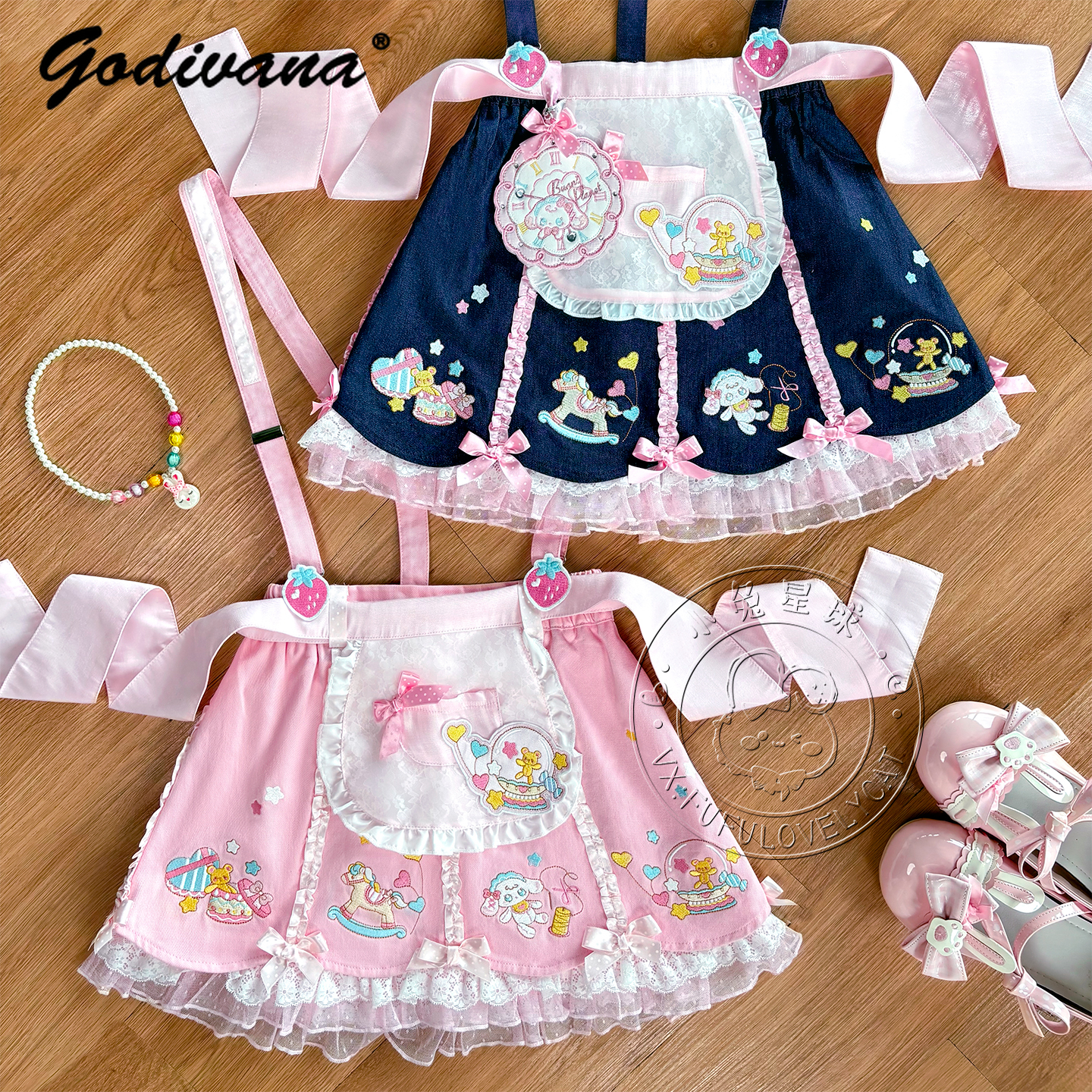 Lolita Daughters Clothes Cute  - Embroidery Uniform ulasan dan harga