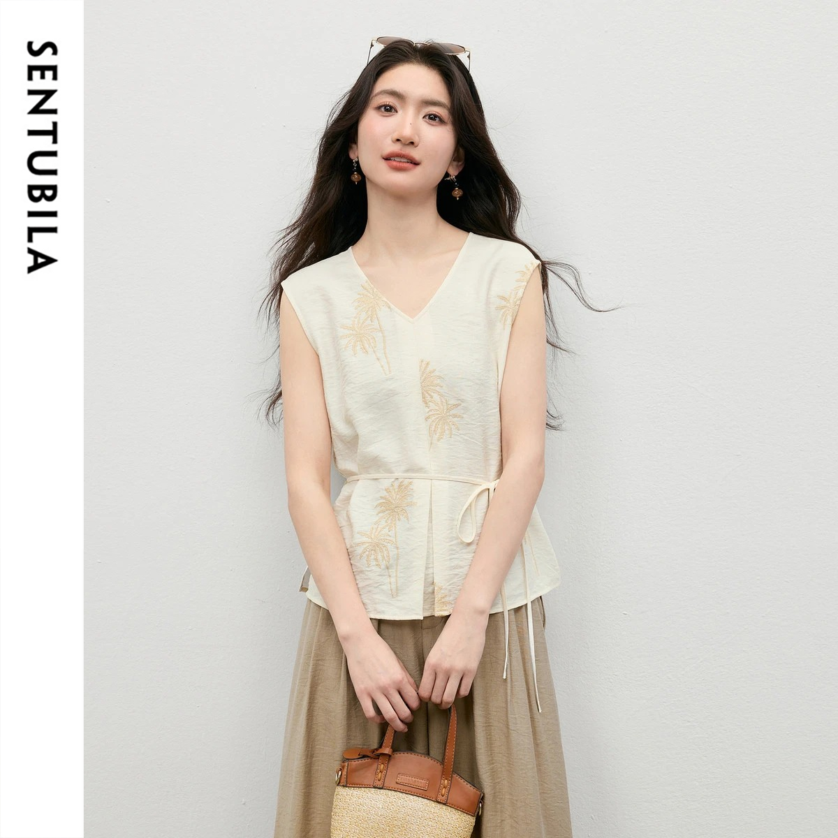 SENTUBILA Women's Sleeveless C - Embroidery Removal ulasan dan harga