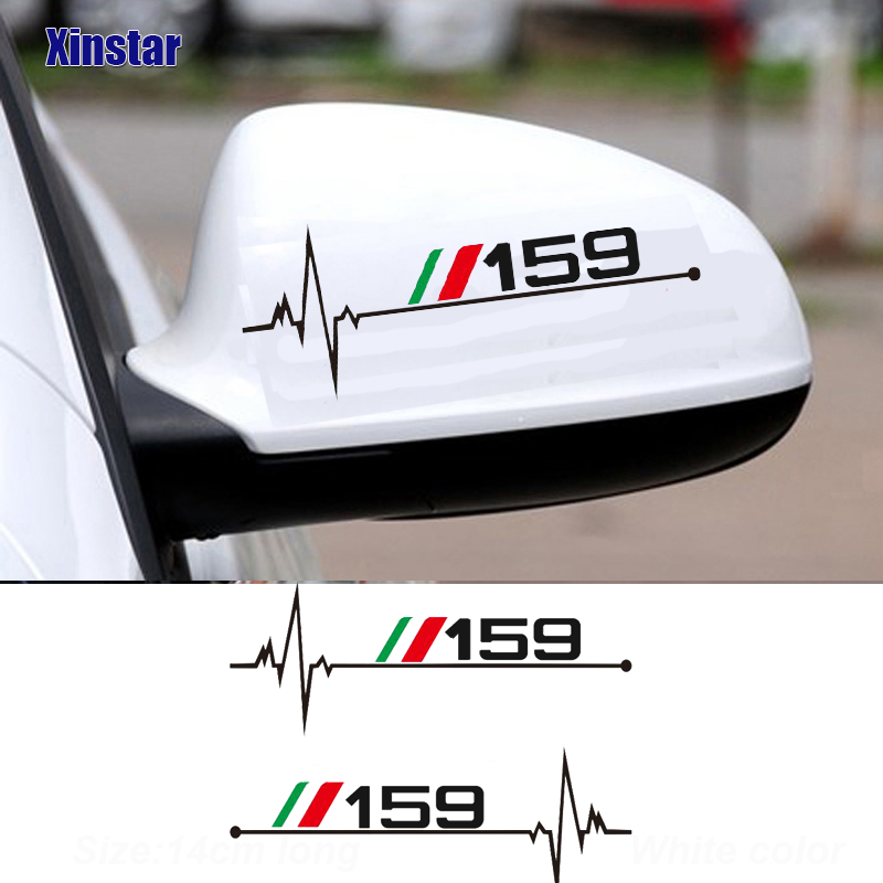 2Pcs Rearview Mirror Sticker F - Embroidery Alpha ulasan dan harga