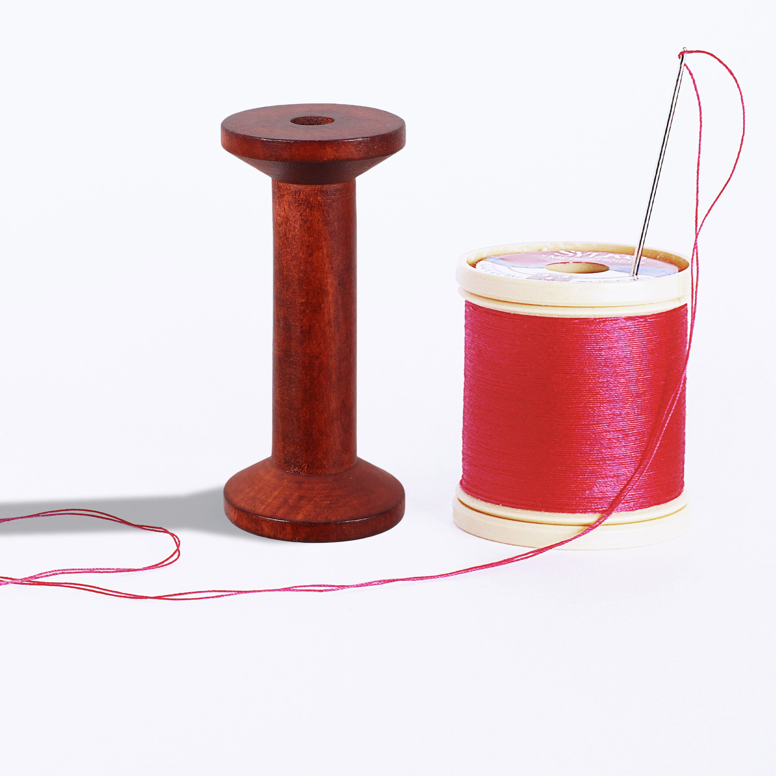 6Pcs Smooth Wood Thread Spools - Embroidery Thread ulasan dan harga