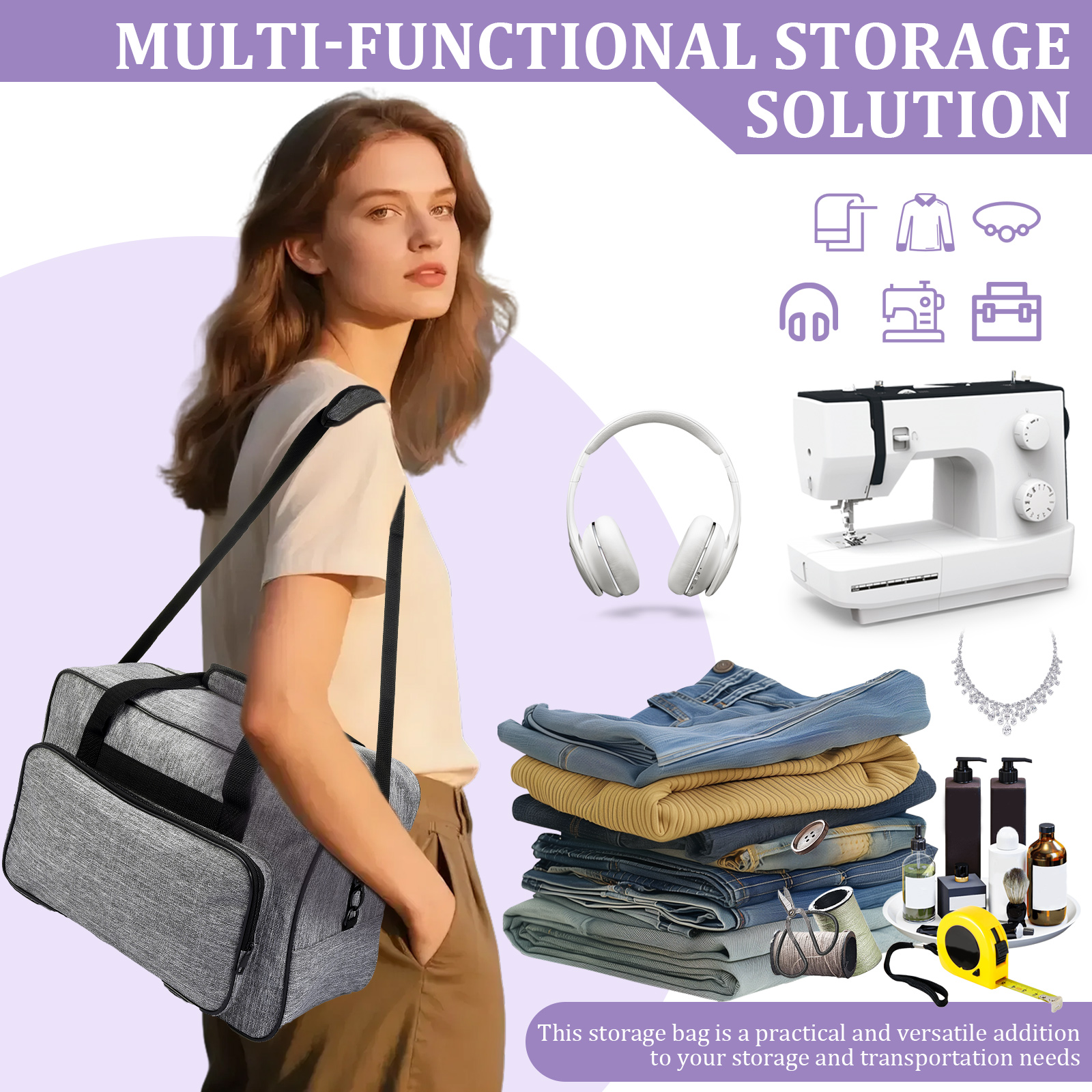 Sewing Machine Carrying Case w - Embroidery Removal ulasan dan harga