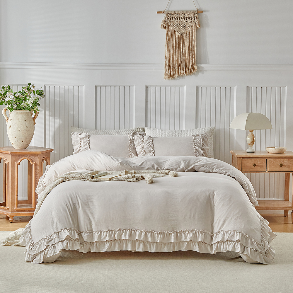 Duvet Cover Bedding Set Twin F - Embroidery Quilt Cover ulasan dan harga