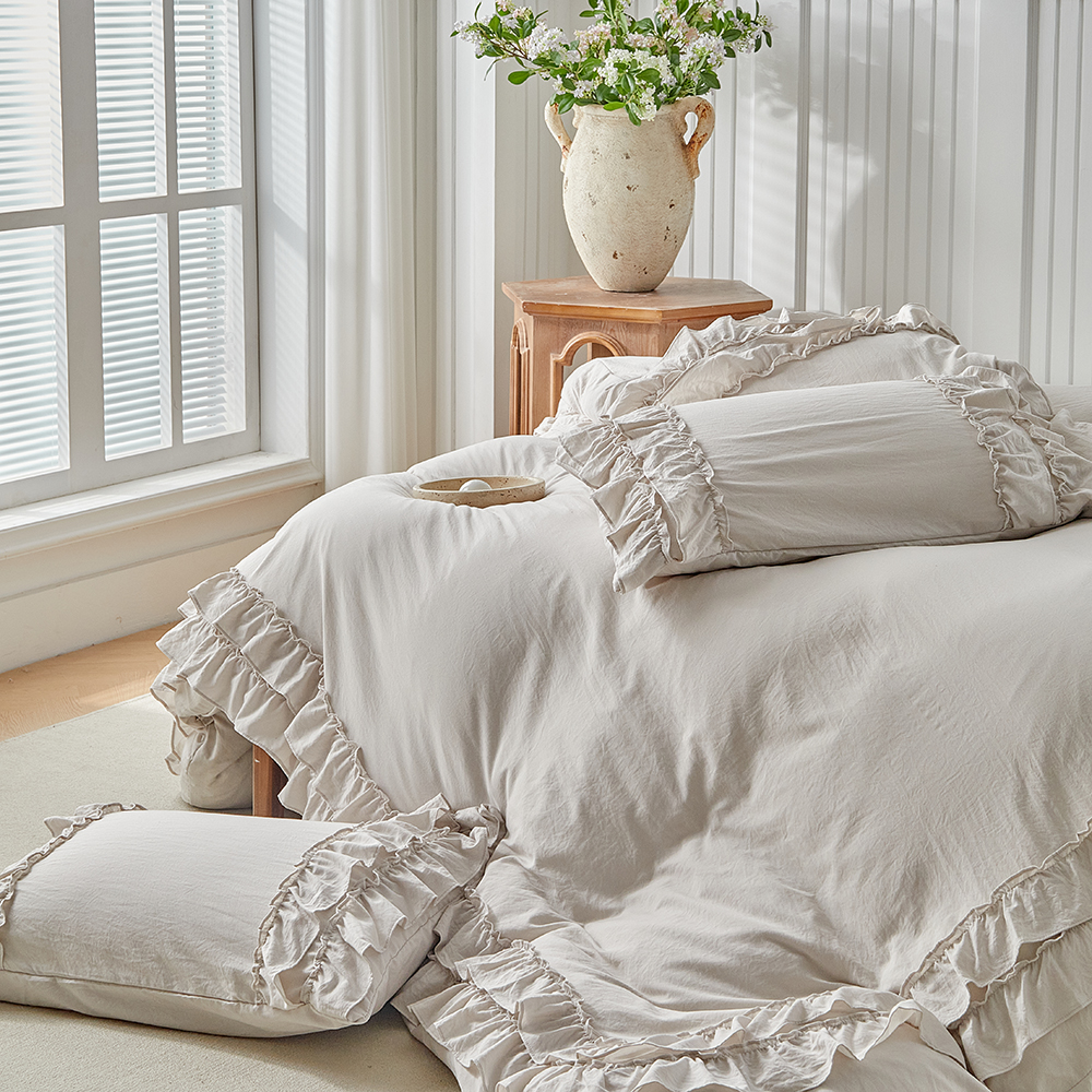 Duvet Cover Bedding Set Twin F - Embroidery Quilt Cover ulasan dan harga