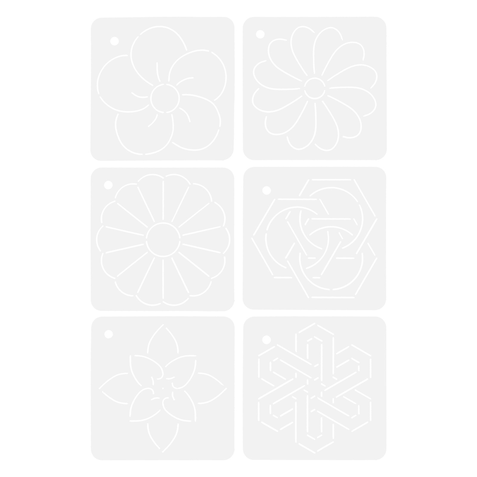 6Pcs Quilting Templates Acryli - Embroidery Tools ulasan dan harga