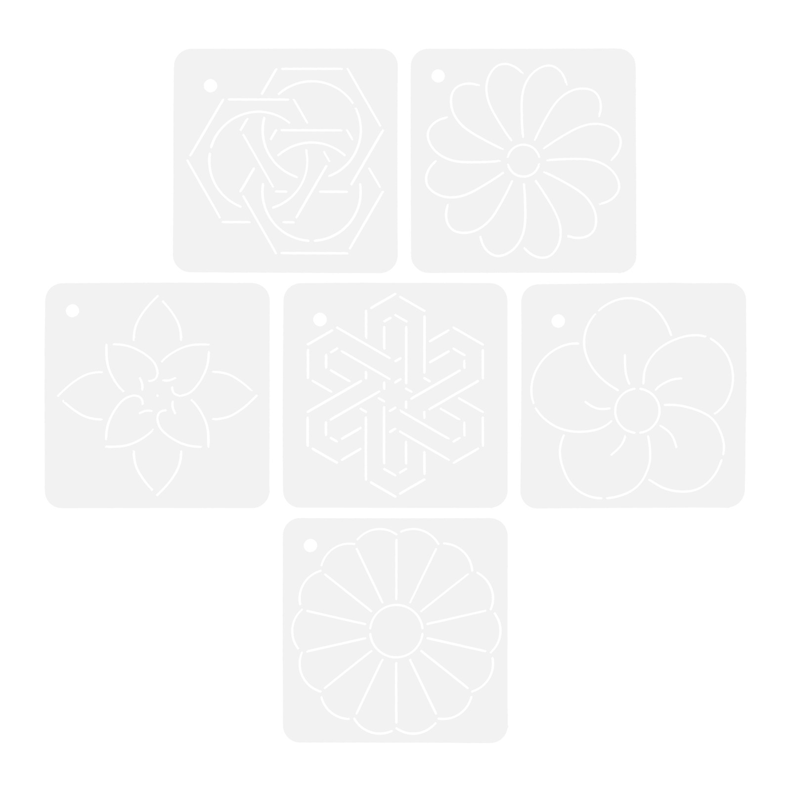 6Pcs Quilting Templates Acryli - Embroidery Tools ulasan dan harga