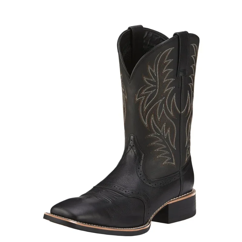 Men High Boots Embroidery Retr - Embroidery Thread ulasan dan harga