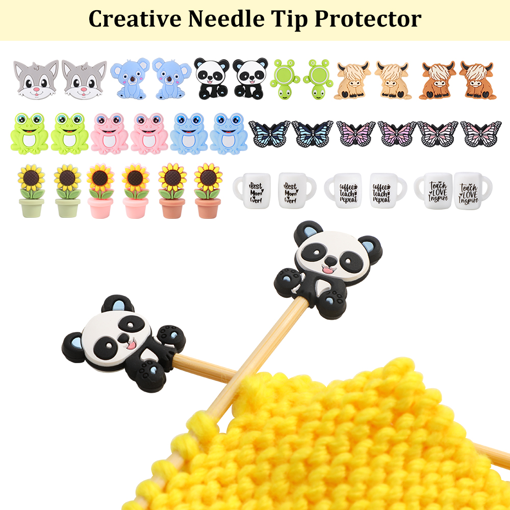 Knitting Needle Stoppers Needl - Embroidery Quilt Cover ulasan dan harga