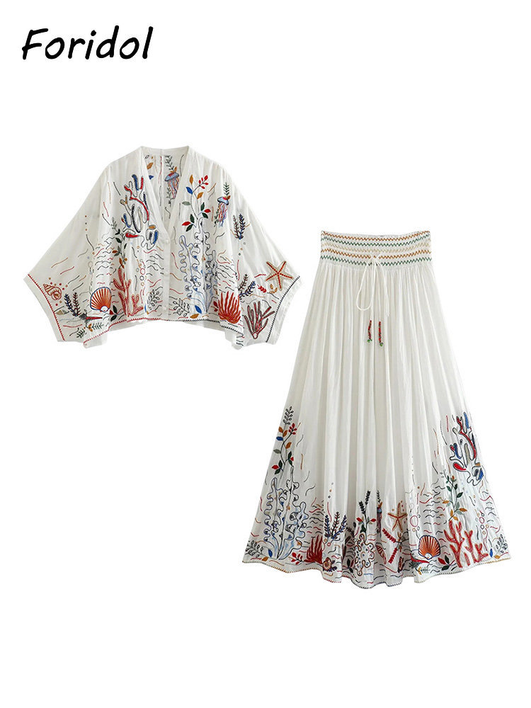 Foridol Marine Organism Embroi - Embroidery Uniform ulasan dan harga