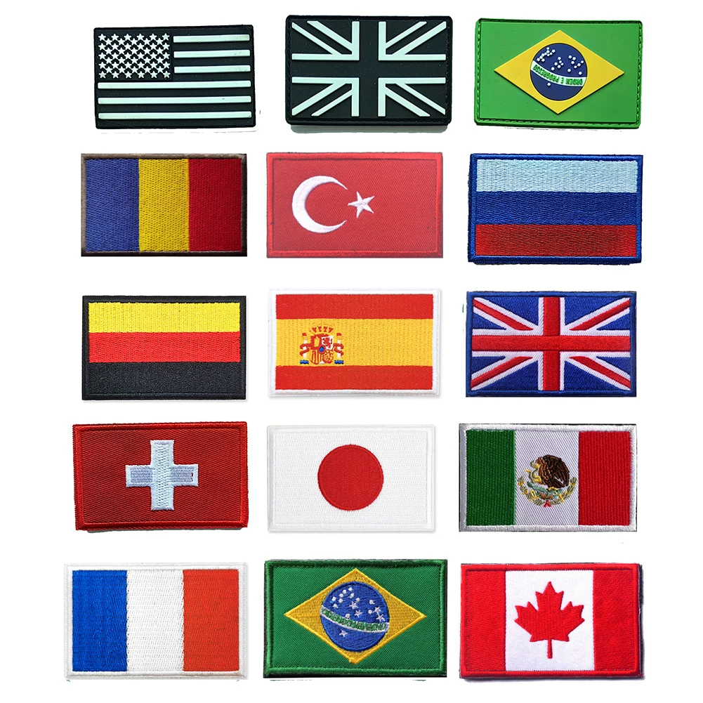 PVC/Embroider Flag Patches UK  - Embroidery Uk ulasan dan harga