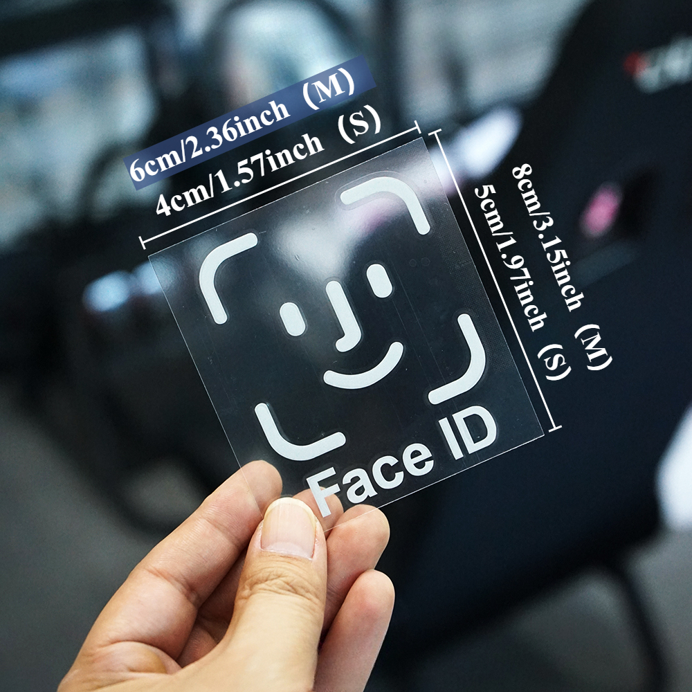 1PC Face ID Car Stickers Water - Embroidery Alpha ulasan dan harga