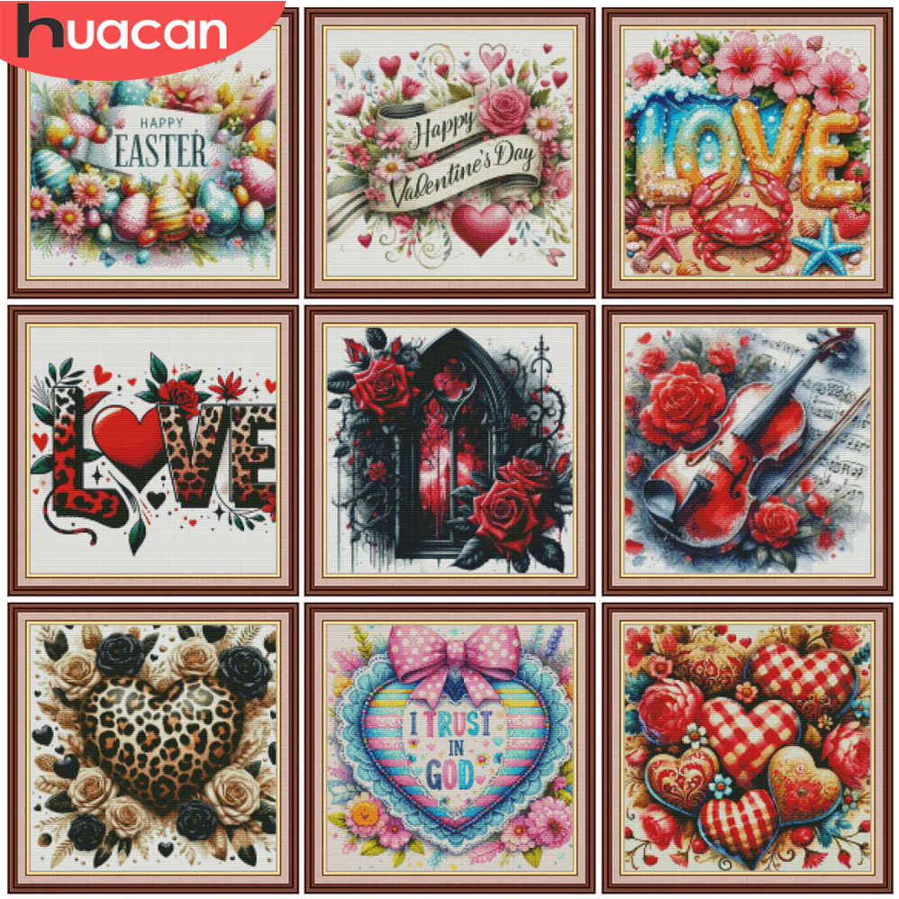 HUACAN 11CT Embroidery Sets Lo - Embroidery Rose Stitch ulasan dan harga