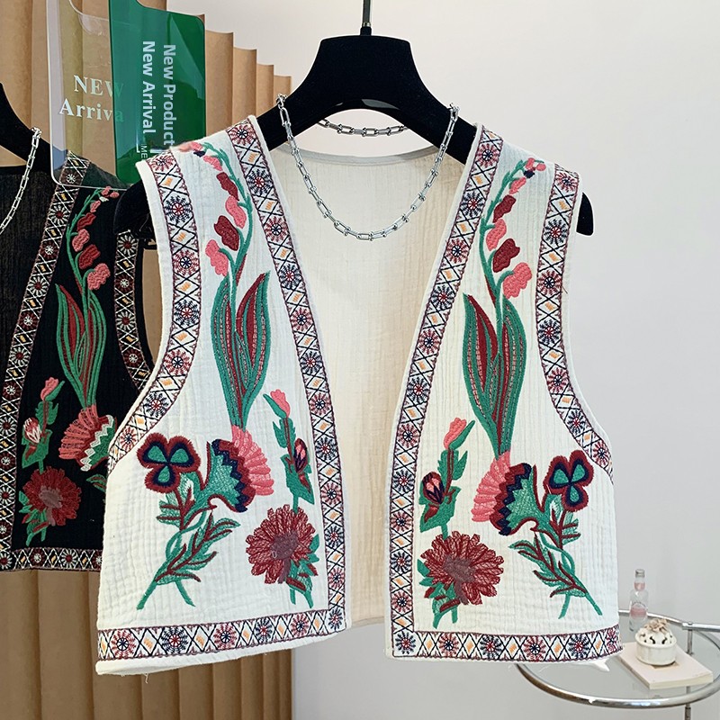 Spring Summer New Bohemian Eth - Embroidery Jacket ulasan dan harga