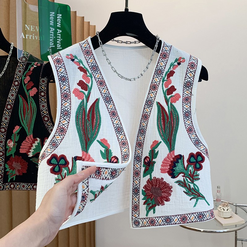 Spring Summer New Bohemian Eth - Embroidery Jacket ulasan dan harga
