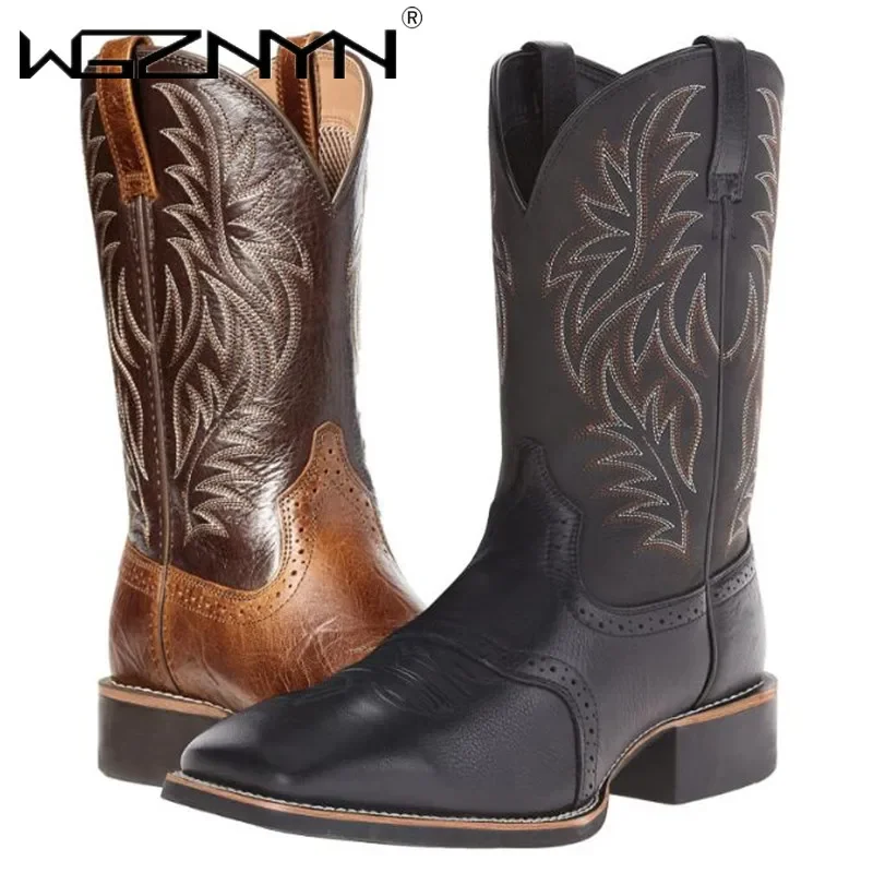 Men High Boots Embroidery Retr - Embroidery Design Free ulasan dan harga