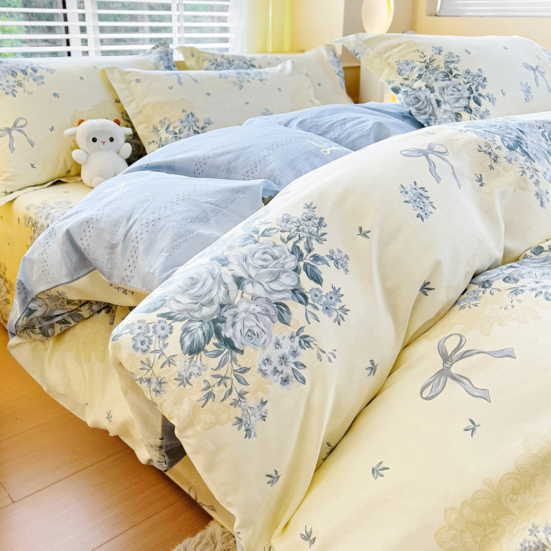 100% Cotton 3PC Duvet Cover Se - Embroidery Quilt Cover ulasan dan harga