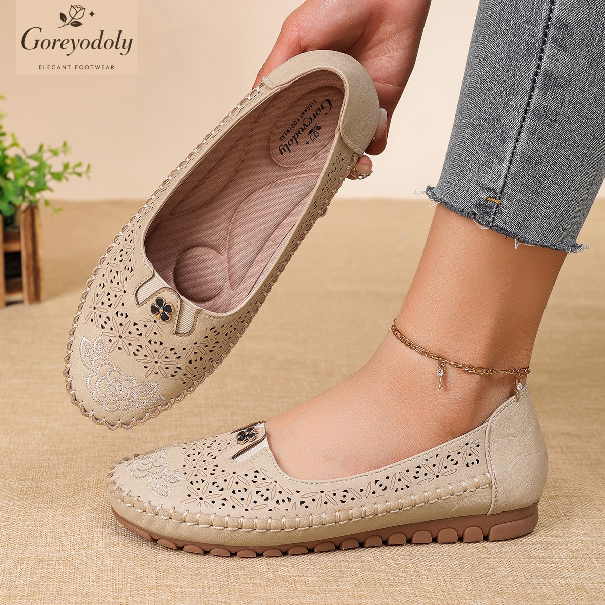 Goreyodoly women loafers flora - Embroidery Design Free ulasan dan harga