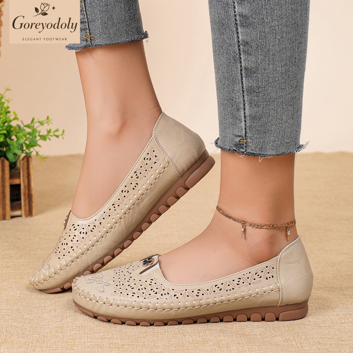Goreyodoly women loafers flora - Embroidery Design Free ulasan dan harga
