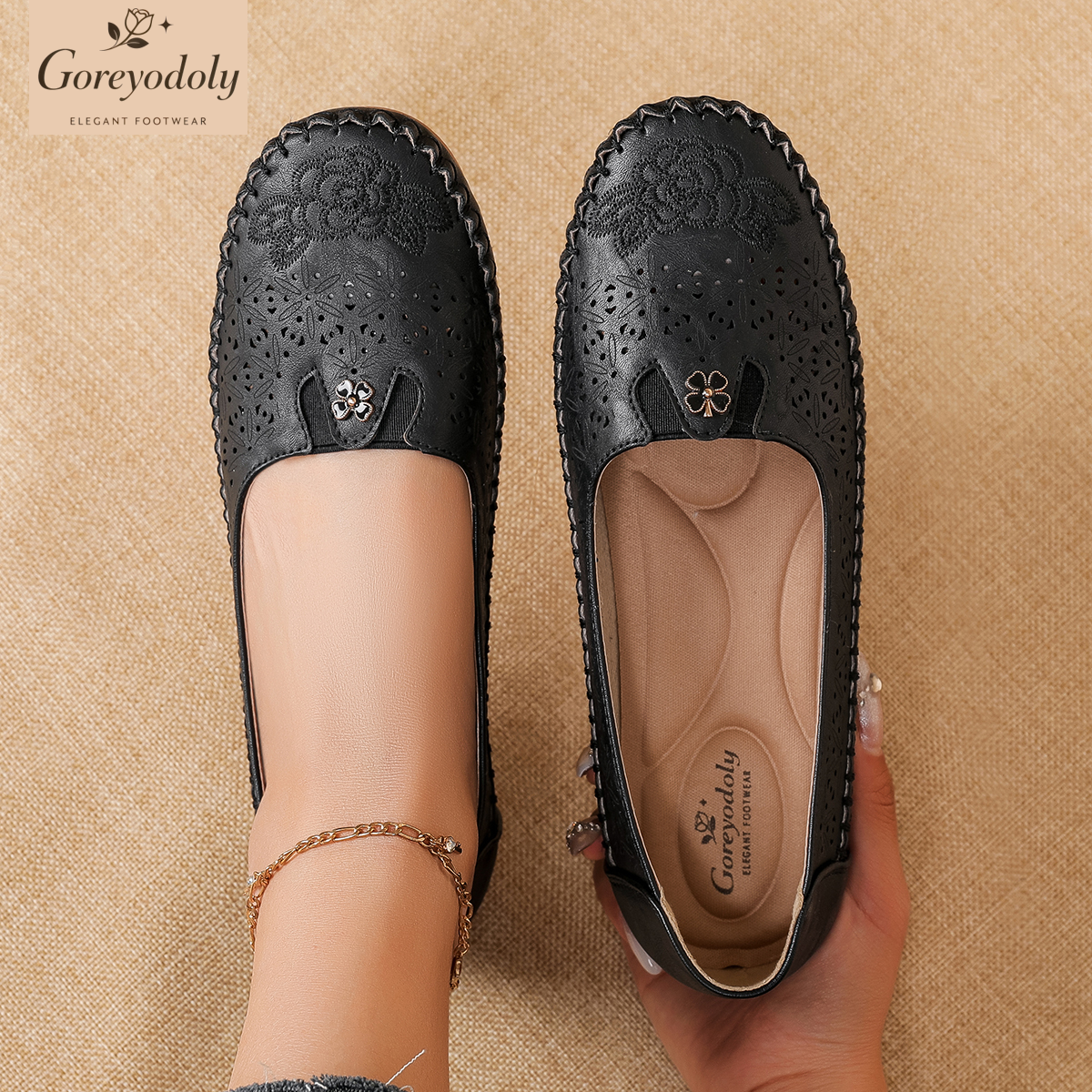 Goreyodoly women loafers flora - Embroidery Design Free ulasan dan harga