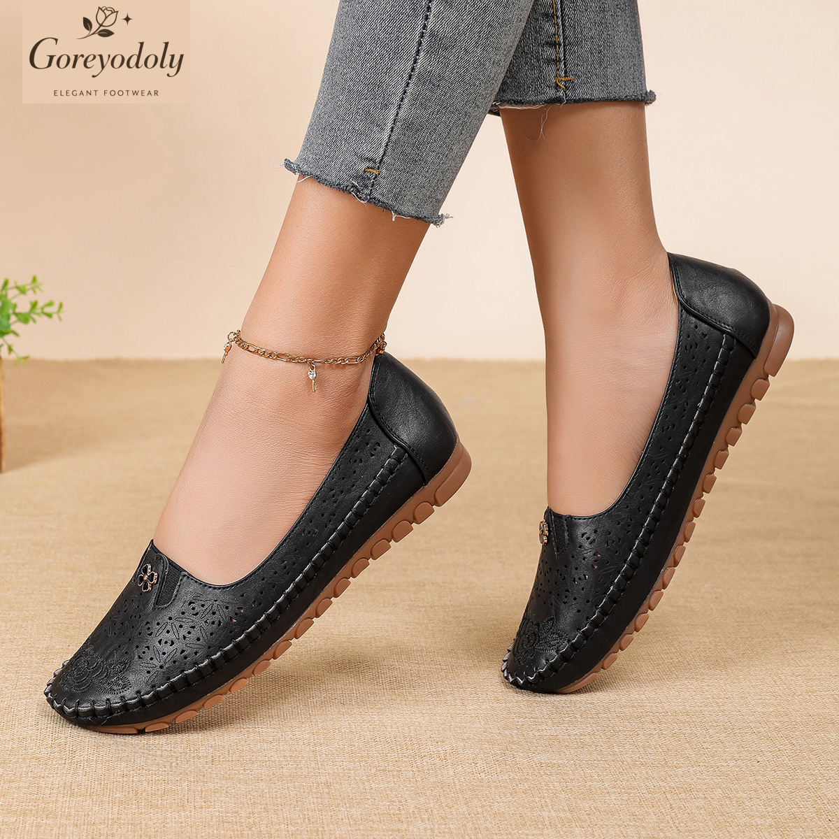 Goreyodoly women loafers flora - Embroidery Design Free ulasan dan harga