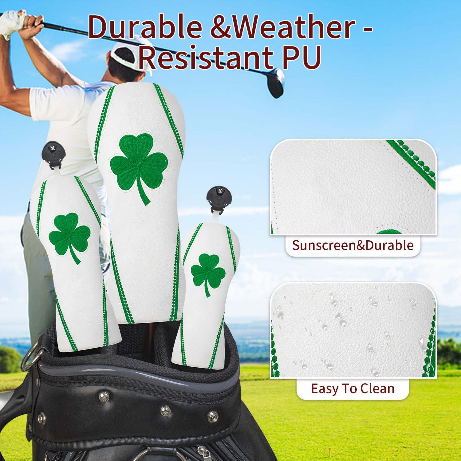 1pc/4pcs Golf Club Head Covers - Embroidery Design Free ulasan dan harga