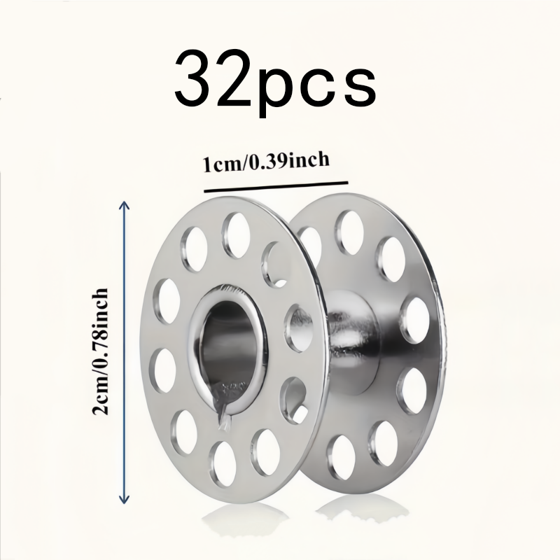 32Pcs Durable Metal Bobbins, F - Embroidery Machine ulasan dan harga