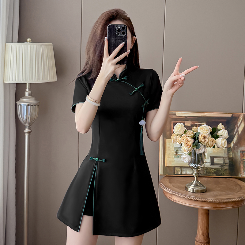 2026 New Chinese Style Black T - Embroidery Class ulasan dan harga